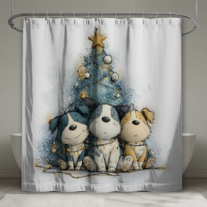 Rideaux de douche Three Puppies, 70 po l x 72 po H