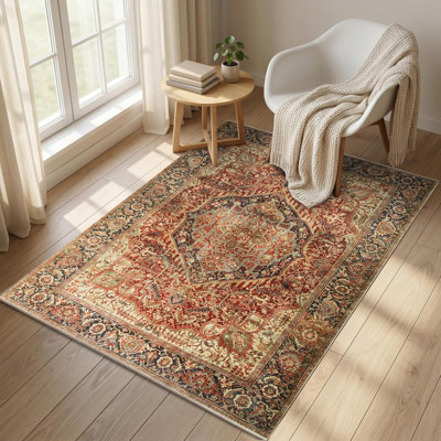 Rectangle 120 cm x 170 cm Vintage Look Area Rug