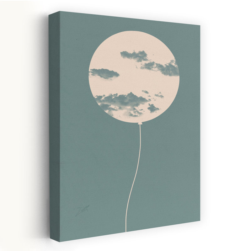 Impression d'art contemporain Baloon Moom, 18" H x 12" W