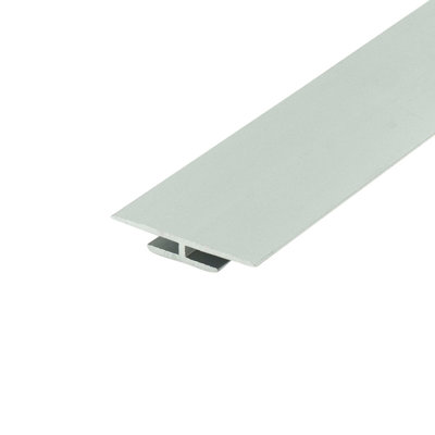 Outwater Aluminum H Channel Fits Material 3/32 Inch Thick Clear Anodized (Satin) Finish Aluminum Divider Moulding 72 Inch (Pack Of 18)