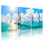 Voiliers nautiques glissant sur des eaux turquoise sous un ciel lumineux, ensemble de 3 impressions sur toile-1241453035