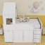 Lit mezzanine simple en bois avec bureau et rangement intégré-89940180