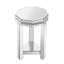Table de bout à miroir en octogone avec incrustation de cristaux, petit canapé moderne à 2 niveaux avec rangement, table d'appoint décorative argentée pour le salon, la chambre à coucher, le café et les petits espaces l 13,8 po x P 13,8 po x H 21 po