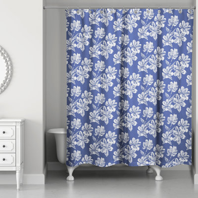 Rideau de douche simple esquissé fleurs Letchworth