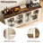 63'' Sideboard Buffet Storage Cabinet With 4 Glass Doors-693760851