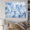 Carreaux scandinaves blancs et bleus II - décoration murale mosaïque bohème
