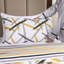 Luxury Duvet Cover Microfiber ochre Striped With Pillowcases King, Double,-108739313