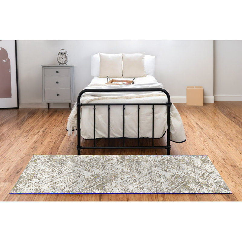 Tapis crème / gris Romine, Tapis de couloir : 2 pi 2 po x 7 pi 7 po