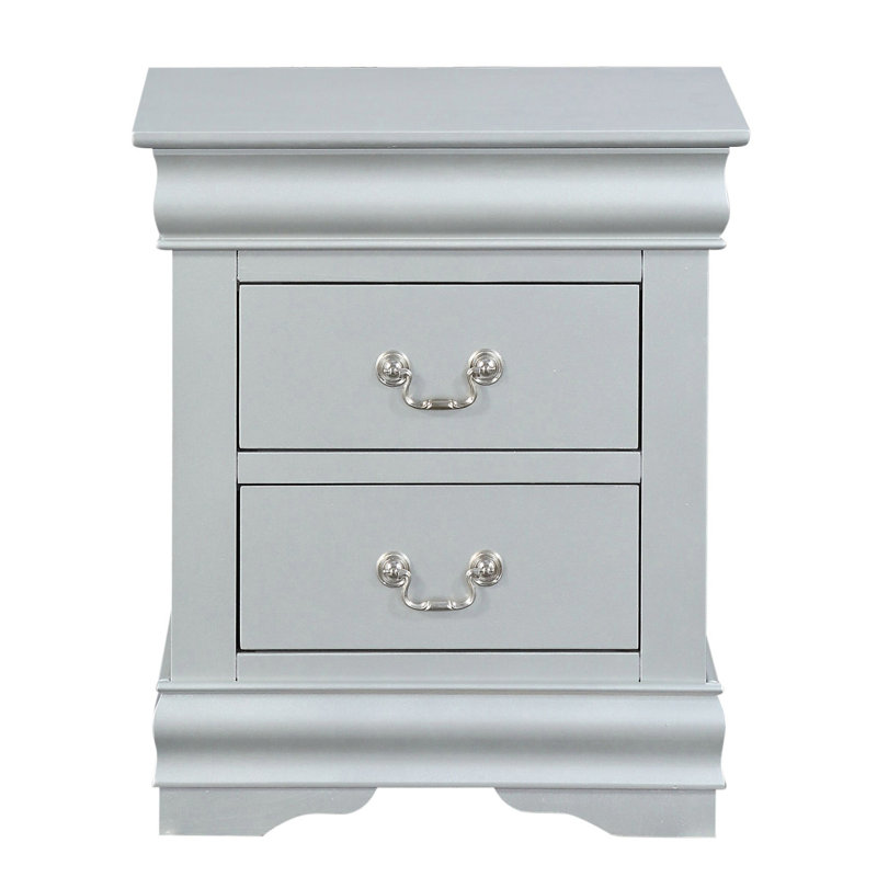 Table de chevet 2 tiroirs Platinum