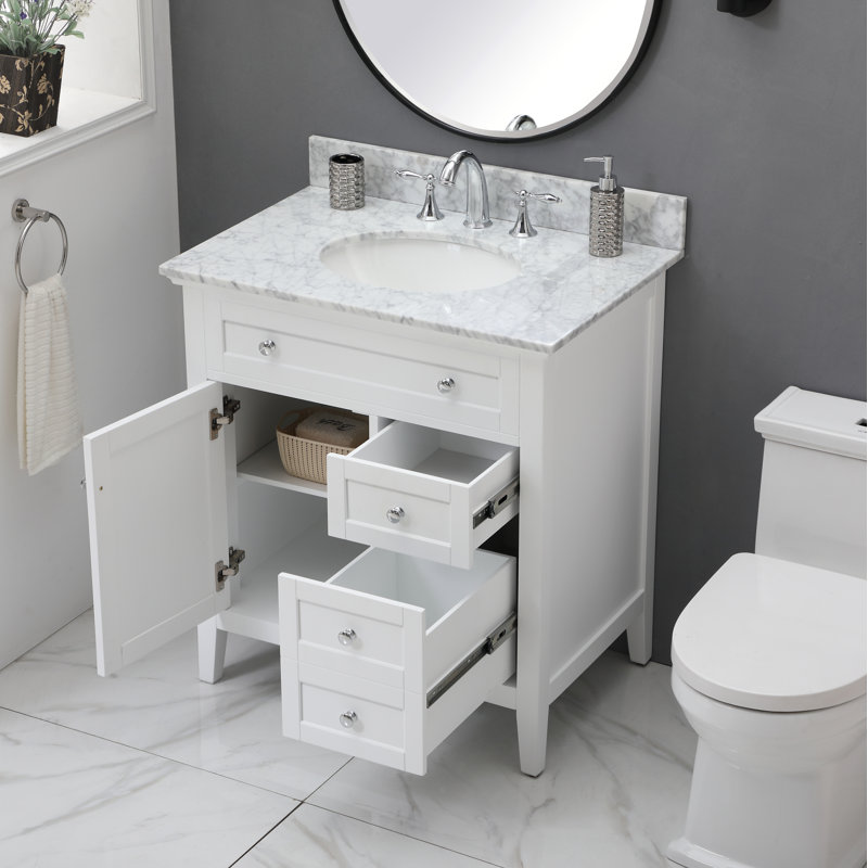 Ensemble de meuble-lavabo simple 32 po Ain, Blanc