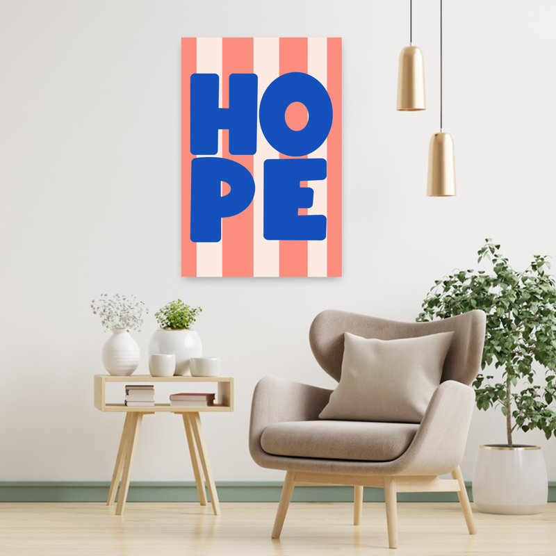 Hope, art mural contemporain, H 36 po x l 24 po