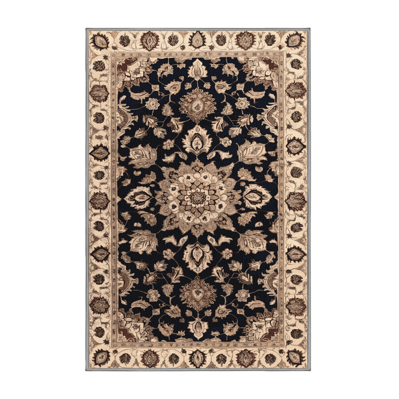Tapis persan gris lavable à la machine