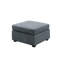 Isla 119" Grey Woven Fabric 7-Seater Sectional Sofa With Ottoman