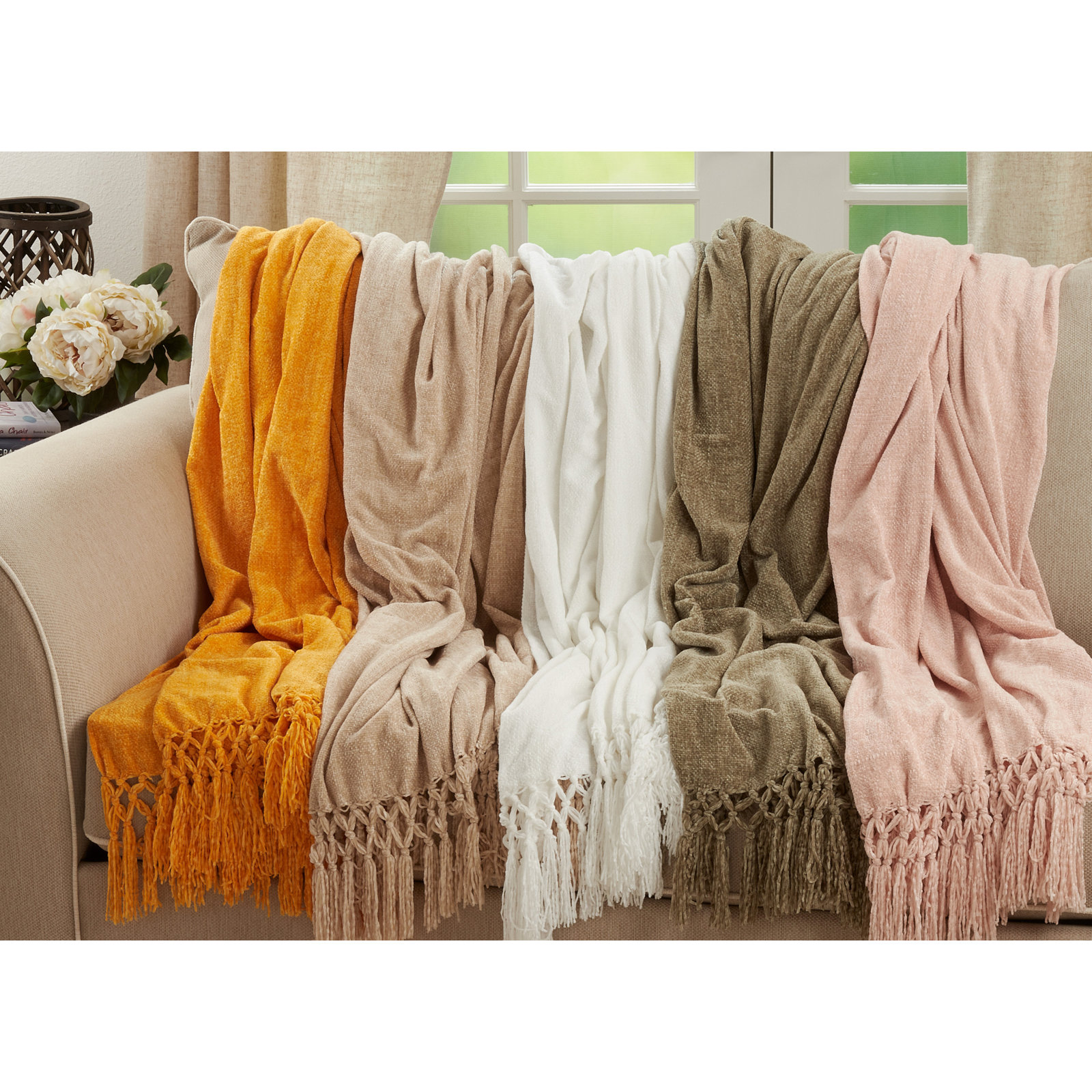 Estrid Throw Blanket, Mustard