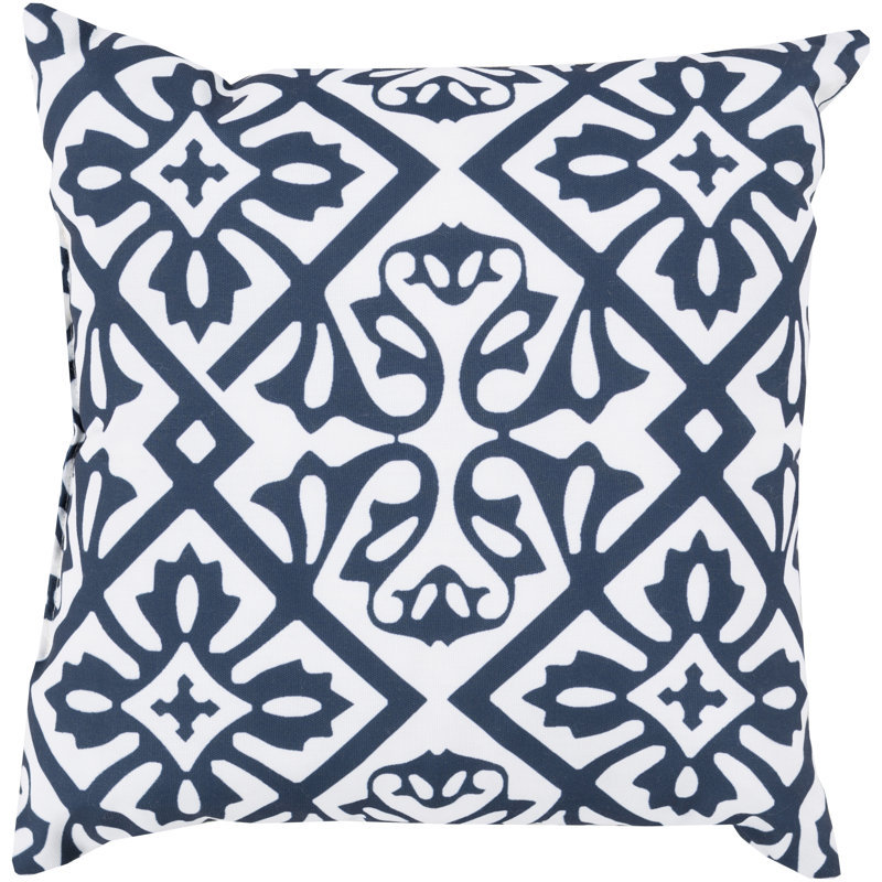 Rain Indoor/Outdoor Throw Pillow, 20" H x 20" W x 4" D, Cobalt