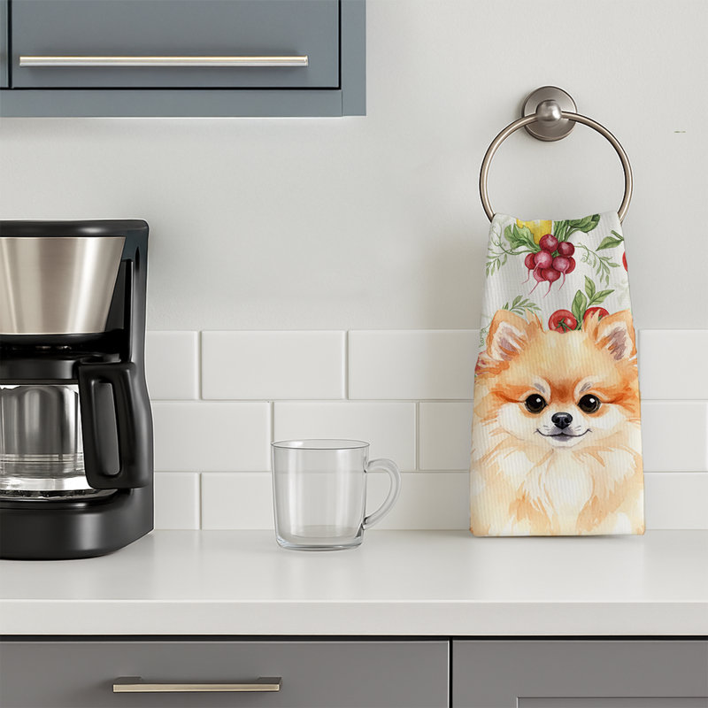 Serviette de cuisine Pomeranian, Loulou de Poméranie