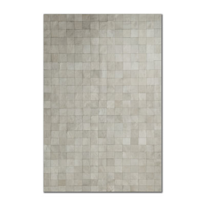 Tapis gris imitation peau de mouton Aayush