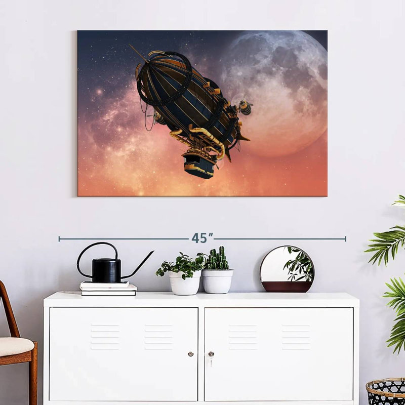 Mehar Steampunk Zeppelin, 26" H x 39" W