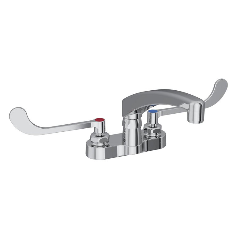 4" Centerset with Exposed Deck Faucet with 8" Arc Tube Spout 6" Wristblade Handles