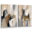 "Neutre", art géométrique abstrait, images de salon, impression sur toile encadrée, 2 pièces-130908005-130908004