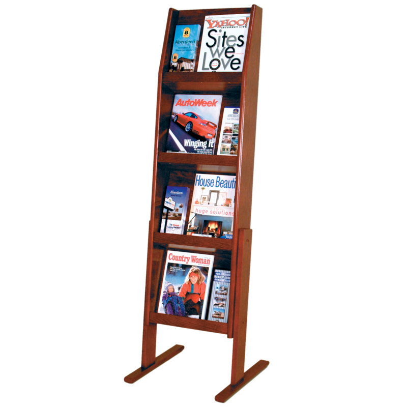 Porte-magazines autoportable Slope, Acajou