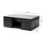 Table basse 4 repose-pieds cubiques avec couvercles en similicuir brun foncé, H 16,97 po, l 47,61 po, P 31,13 po