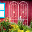 Ensemble de 4 treillis de jardin 86,7 po x 19,7 po antirouille pour jardin en métal blanc crème