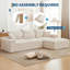 Canapé modulaire 110 po Chenille Cloud, canapé modulaire en L, siège profond, installation sans outil pour le salon-1366675660