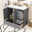 Callahand Stylish Wood Freestanding Single Bathroom Vanity with Sink Top, Soft-Close Doors and Storage-1213745540