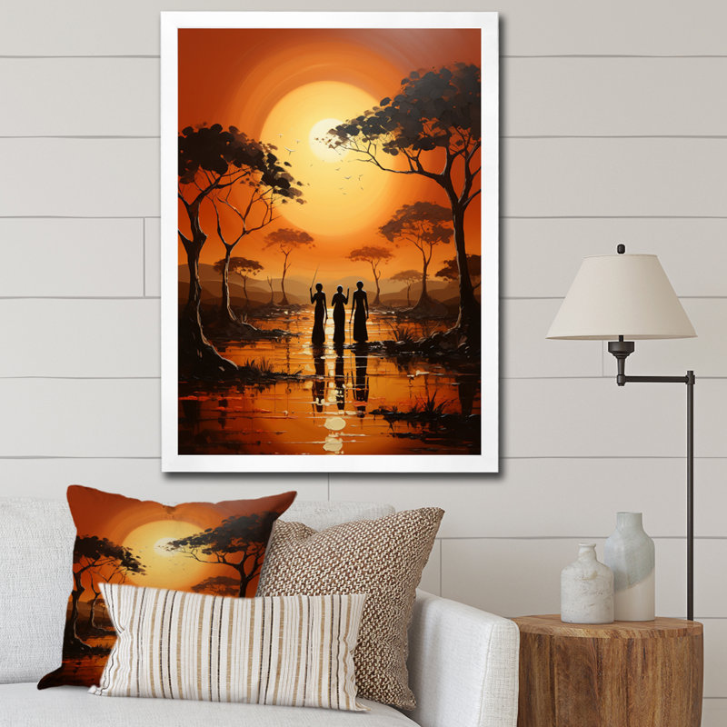 Boscawen African Savannah Serenade II, Cadre photo blanc, H 32 po x l 16 po x P 1 po