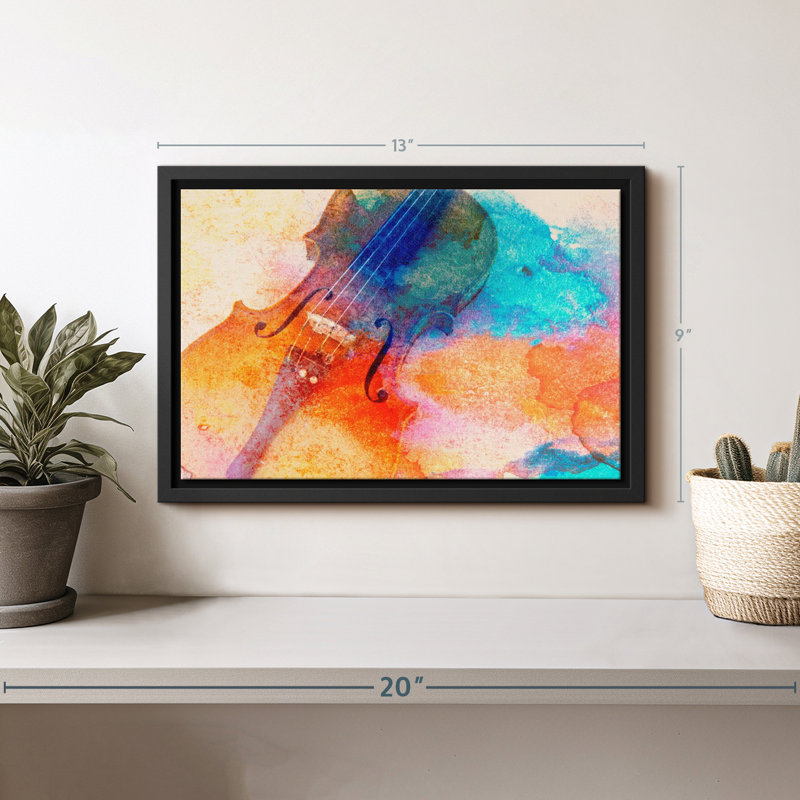 Impression sur toile de couleur violon, H 9 po x l 13 po