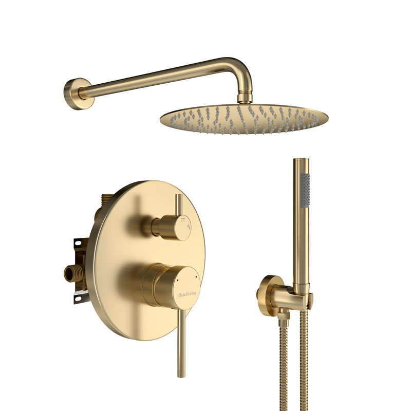 with Rough in-Valve, Brushed Gold