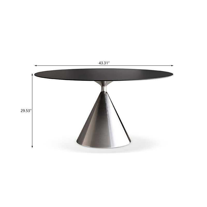 Table de salle à manger Sintered Stone, H 29,53 po x L 43,31 po x l 43,31 po