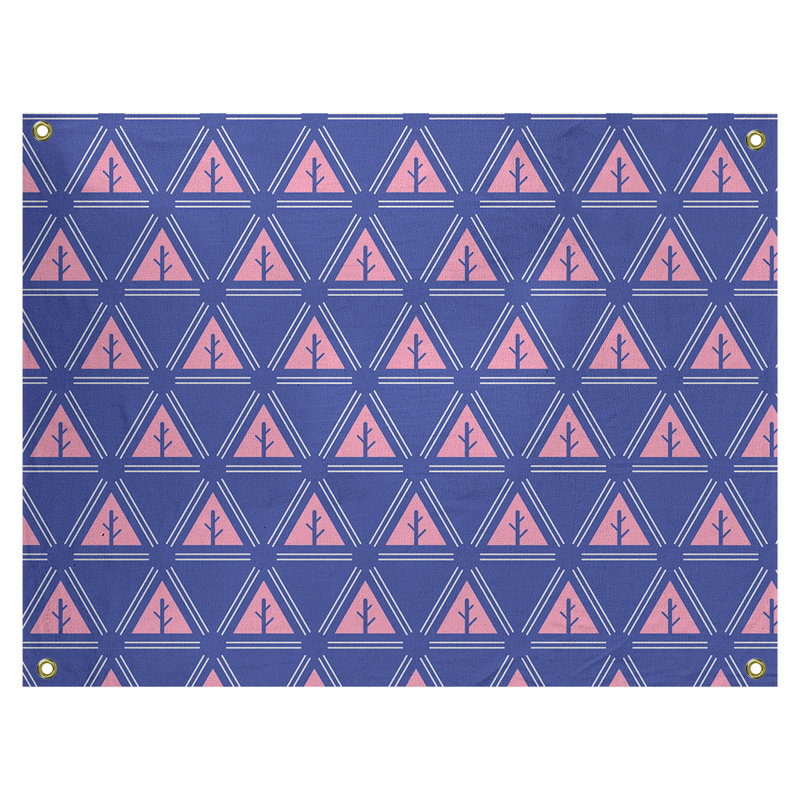 Tapisserie Barbra, H 50 po x l 59 po, Bleu / Rose