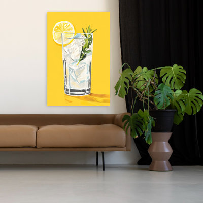 Lemon Rosemary Refresher Classic Retro Vintage Coastal Fruit Wall Art