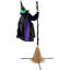 Witches and Wizards Haunted Hill Farm 6 pi. Sorcière volante montée tactile activée d'Halloween