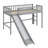 Low Loft Bed With Ladder And Slide-191617377