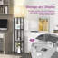 180cm Walnut LED Column Floor Lamp