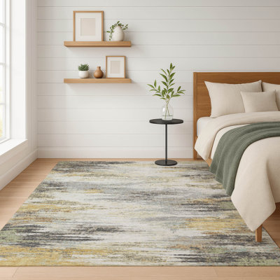 Machine Washable Indoor/Outdoor Chantille ACN2766 Abstract Rug