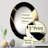 Gold And Black Surreal Tides IV Oval Mirror-93180277