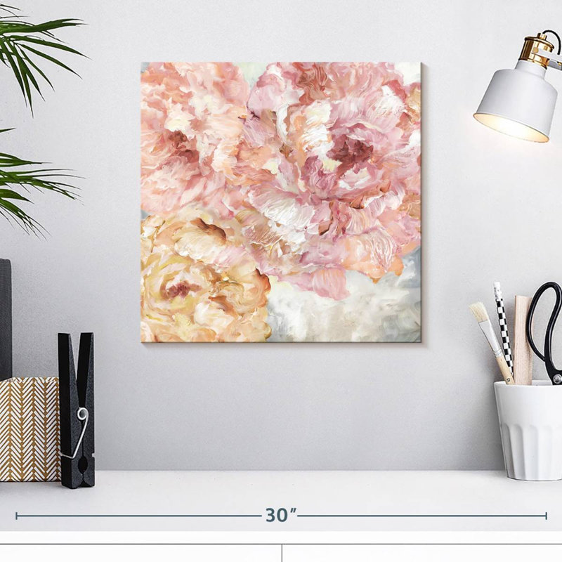 Pivoines contemporaines Avery I, H 16 po x l 16 po