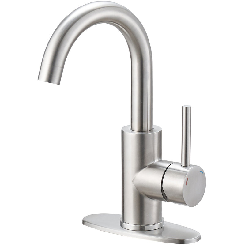 Robinet de salle de bain à un trou, Argent