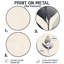 Ombre d'une feuille - décoration murale ronde en métal-1295167288