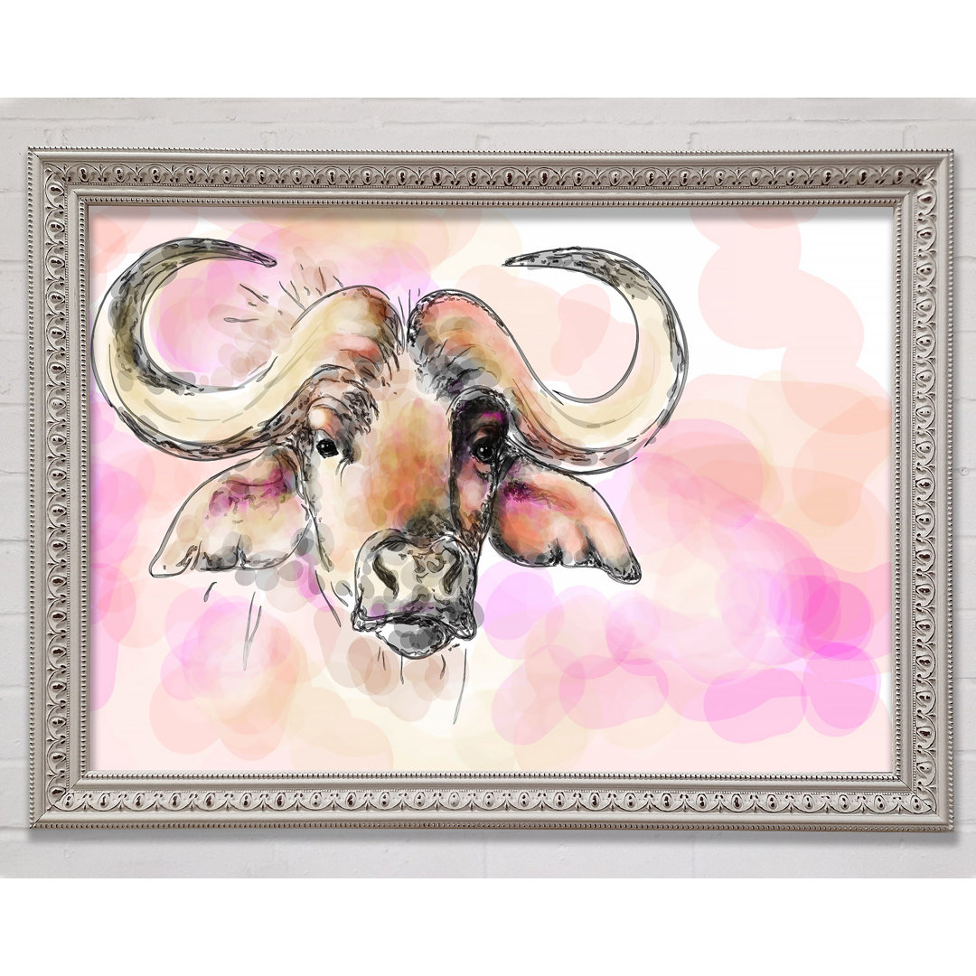 Texas Longhorn Cow - Einzelner Bilderrahmen Kunstdrucke