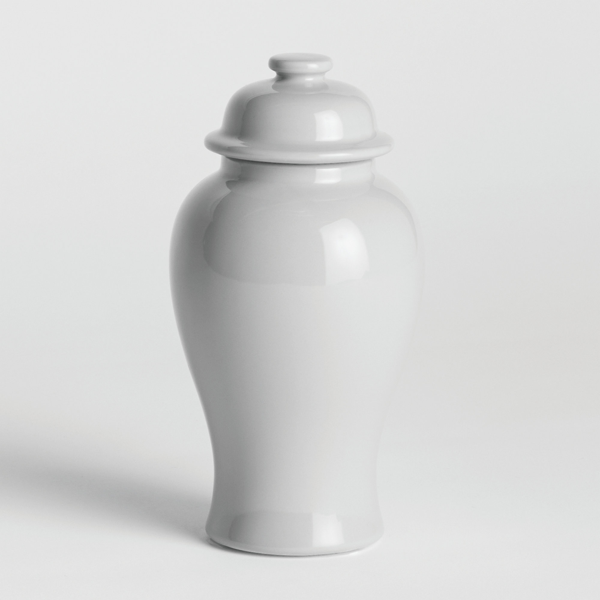Ricki Ceramic Ginger Jar, 17.5", White