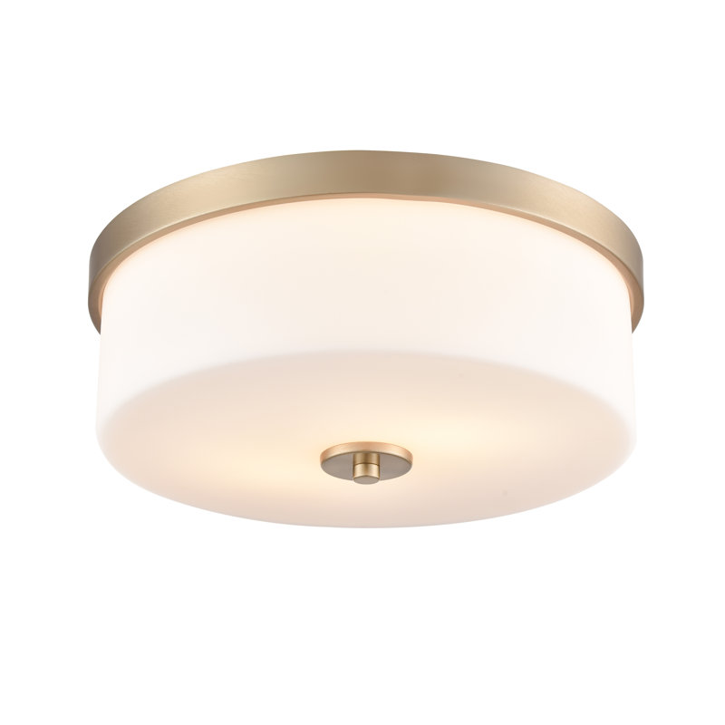 Asuka 13.25" Wide 2-Light Flushmount, Modern Gold