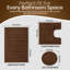 Fontelusso 3-piece Bath Rug Set – Soft Polyester Mats, Slip-resistant, Machine Washable - Brown