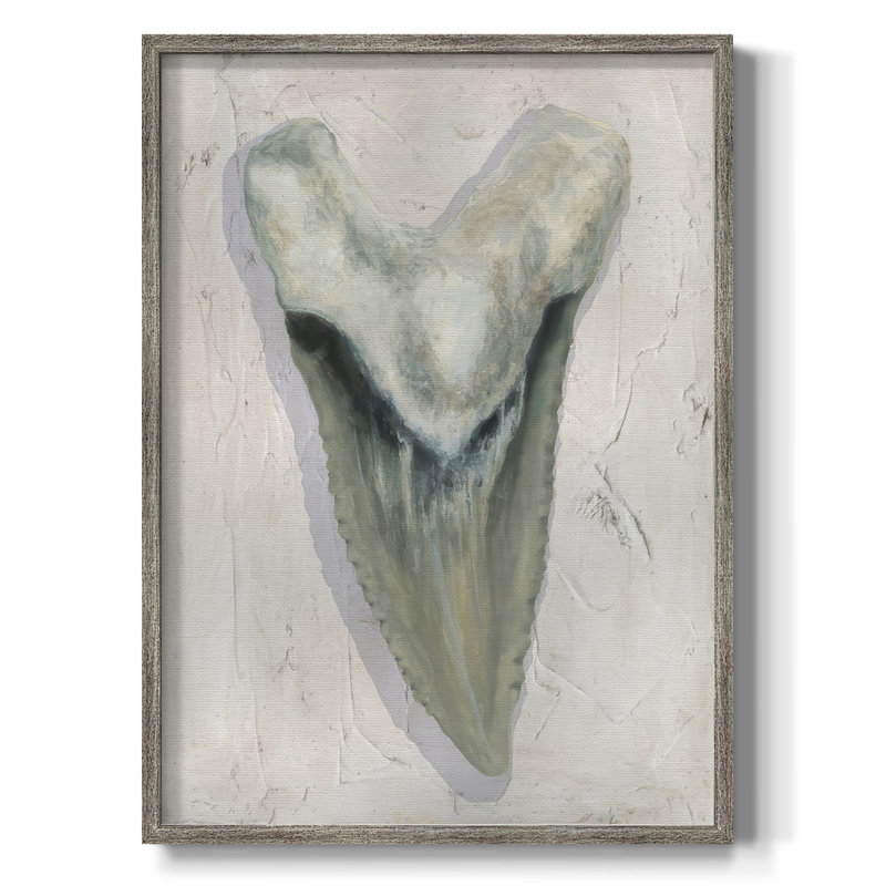 Aquarelle Sharks Tooth II, reproduction encadrée - bois massif, H 21 po x l 17 po