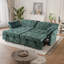 Canapé-lit de 90 po de largeur 3 en 1 avec dossier réglable, fauteuil inclinable 3 places et chargement USB pour le salon, vert-120843439