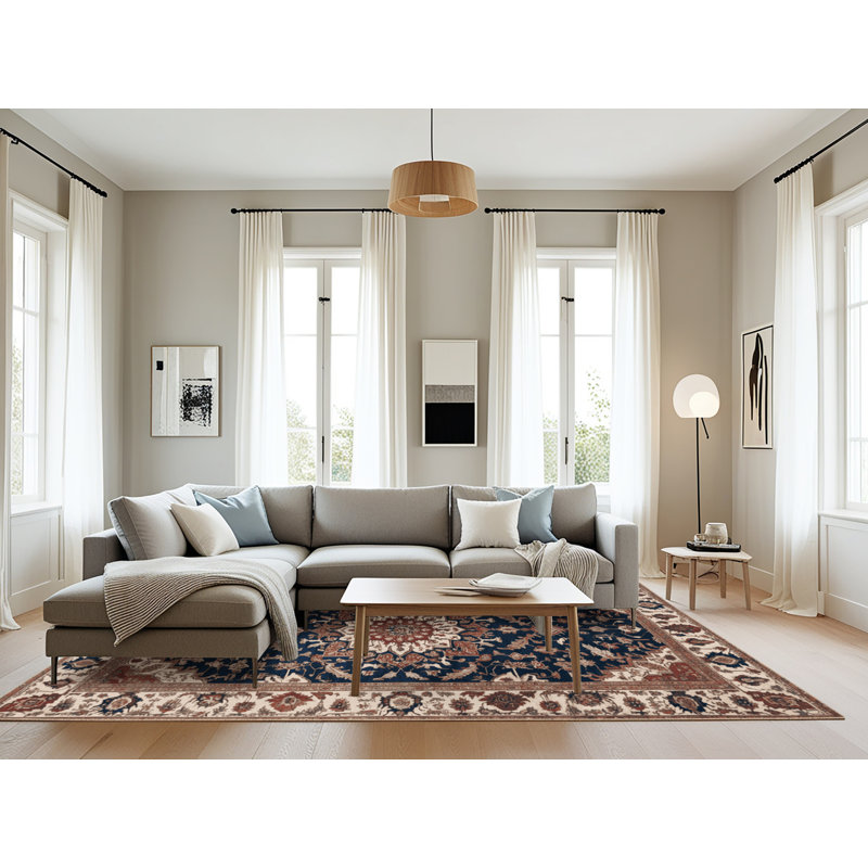 Tapis brun lavable à la machine, Rectangulaire 8 pi x 12 pi